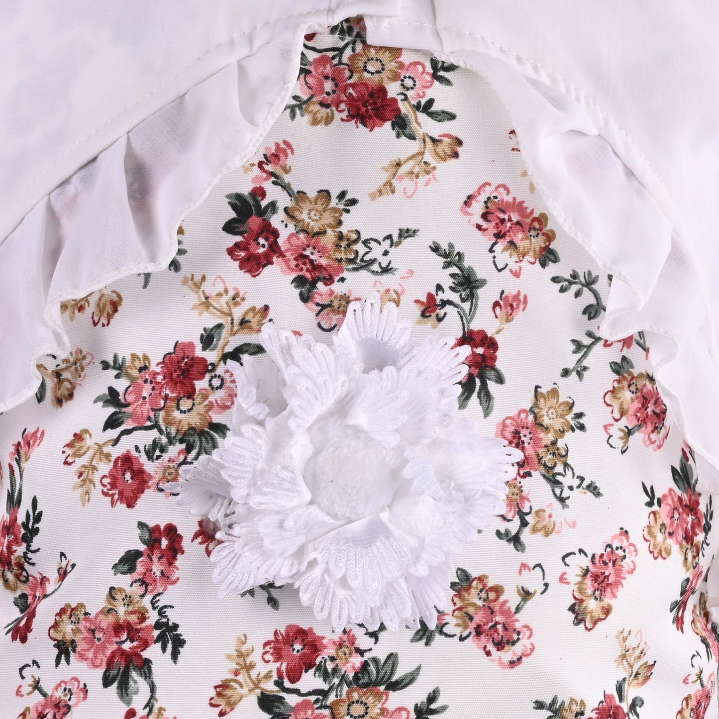 Girls Floral Print Tiered Dress with Shirt Top