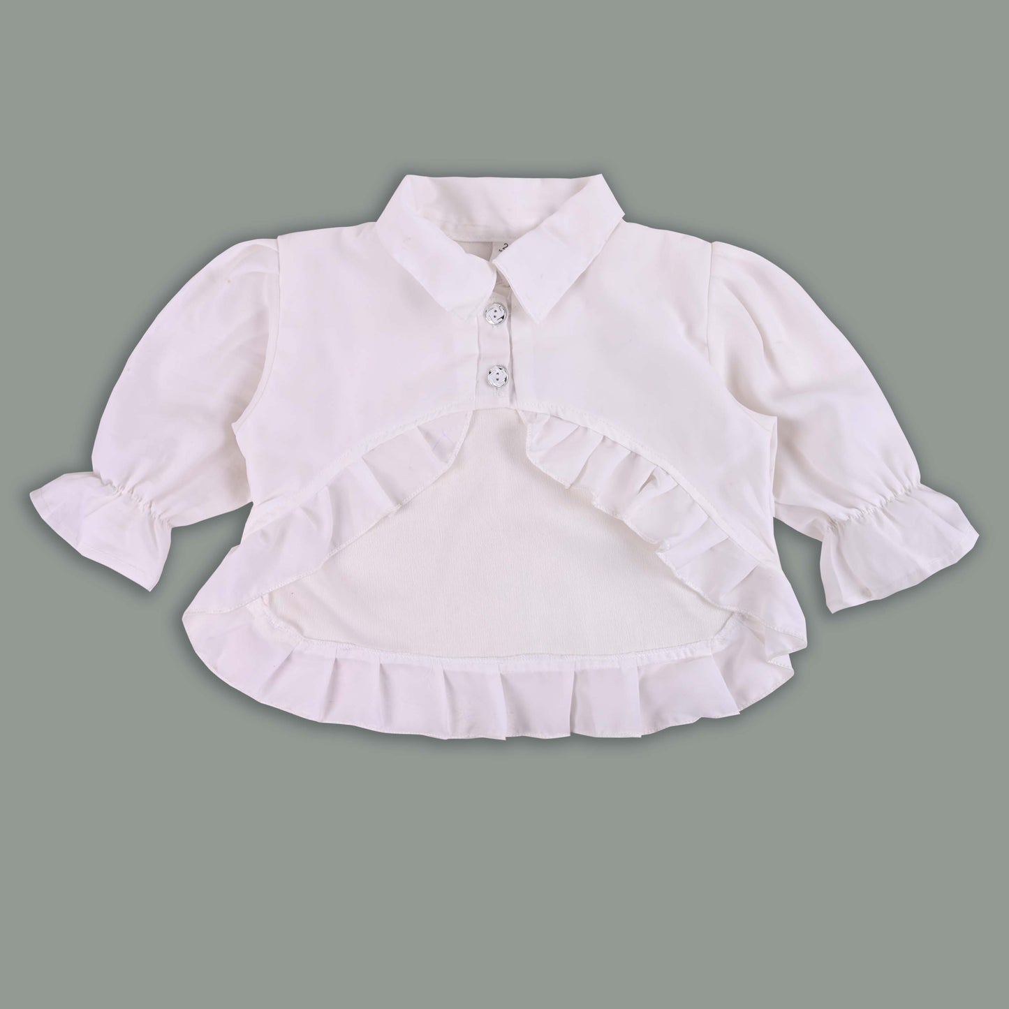Girls Floral Print Tiered Dress with Shirt Top