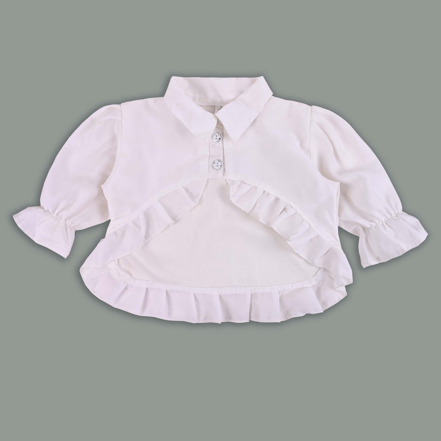Girls Floral Print Tiered Dress with Shirt Top