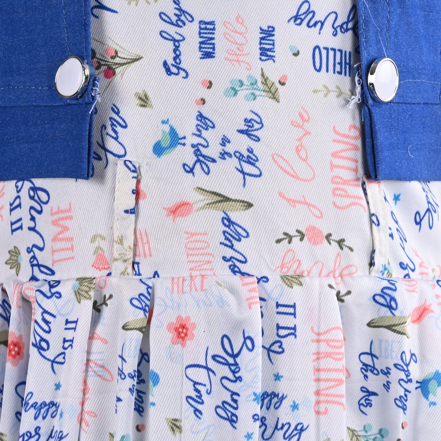 Girls Floral Print Flared Casual Dress with Jacket