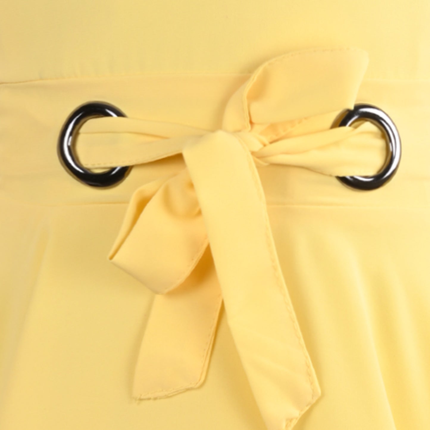 Girls Floral Neckline A-Line Casual Dress with Waist Tie fe3478