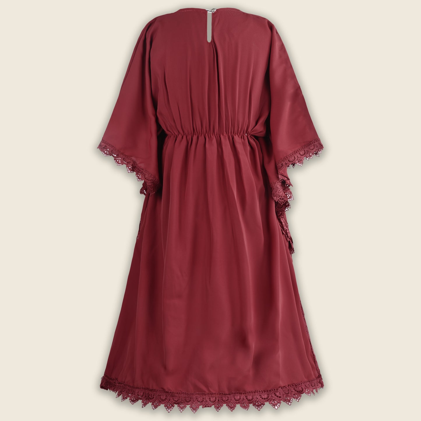 Girls Kaftan Style Casual Dress with Lace Embellishment fe3484