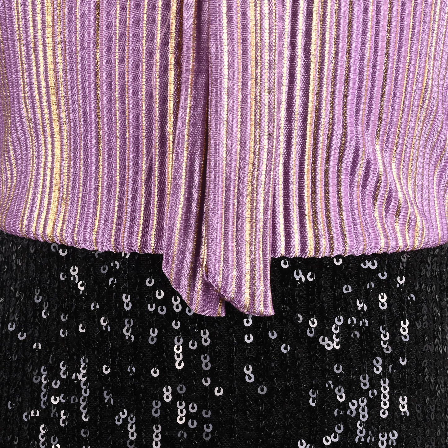 Girls Satin Party Dress with Striped Top & Sequin Skirt