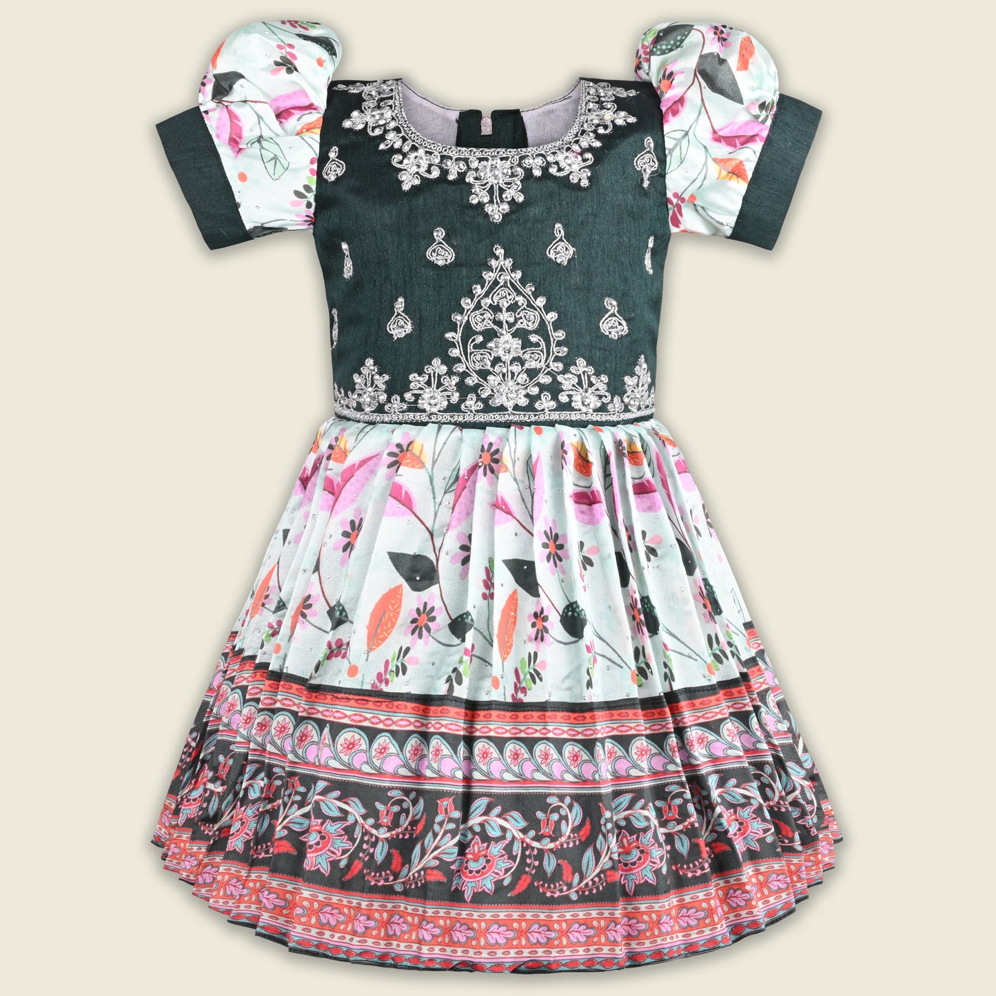 Girls Embellished Zari Embroidery Ethnic Dress fe3544