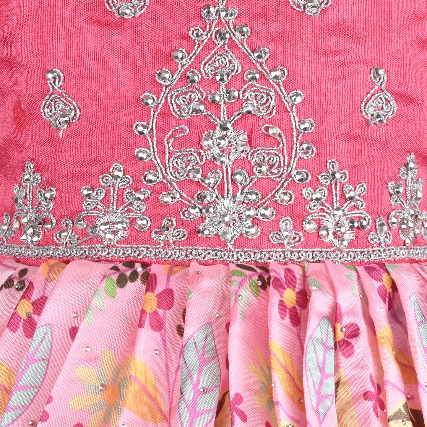 Girls Embellished Zari Embroidery Ethnic Dress fe3544