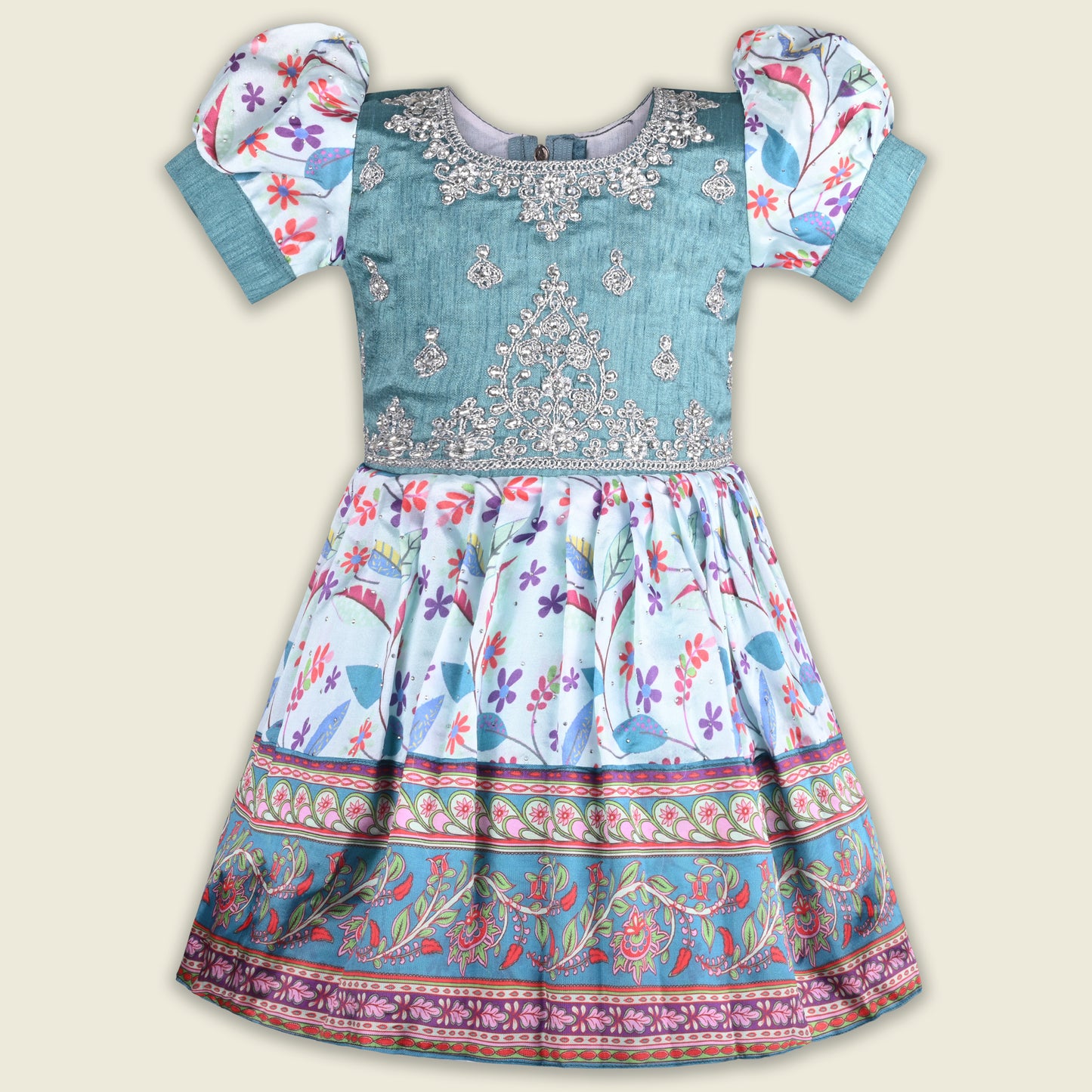 Girls Embellished Zari Embroidery Ethnic Dress fe3544