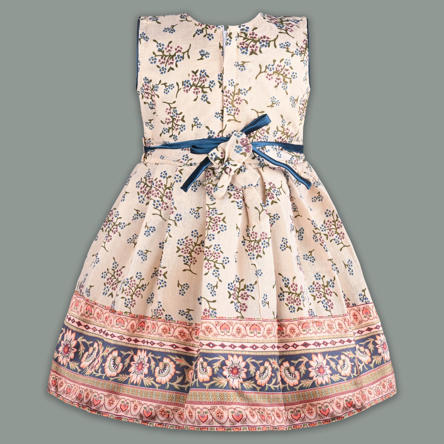 Girls Bead Embellished Floral Ethnic Dress fe3545