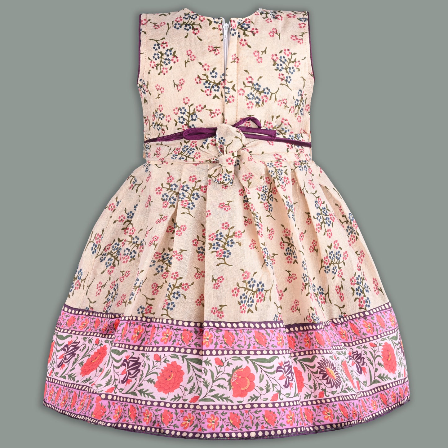 Girls Bead Embellished Floral Ethnic Dress fe3545