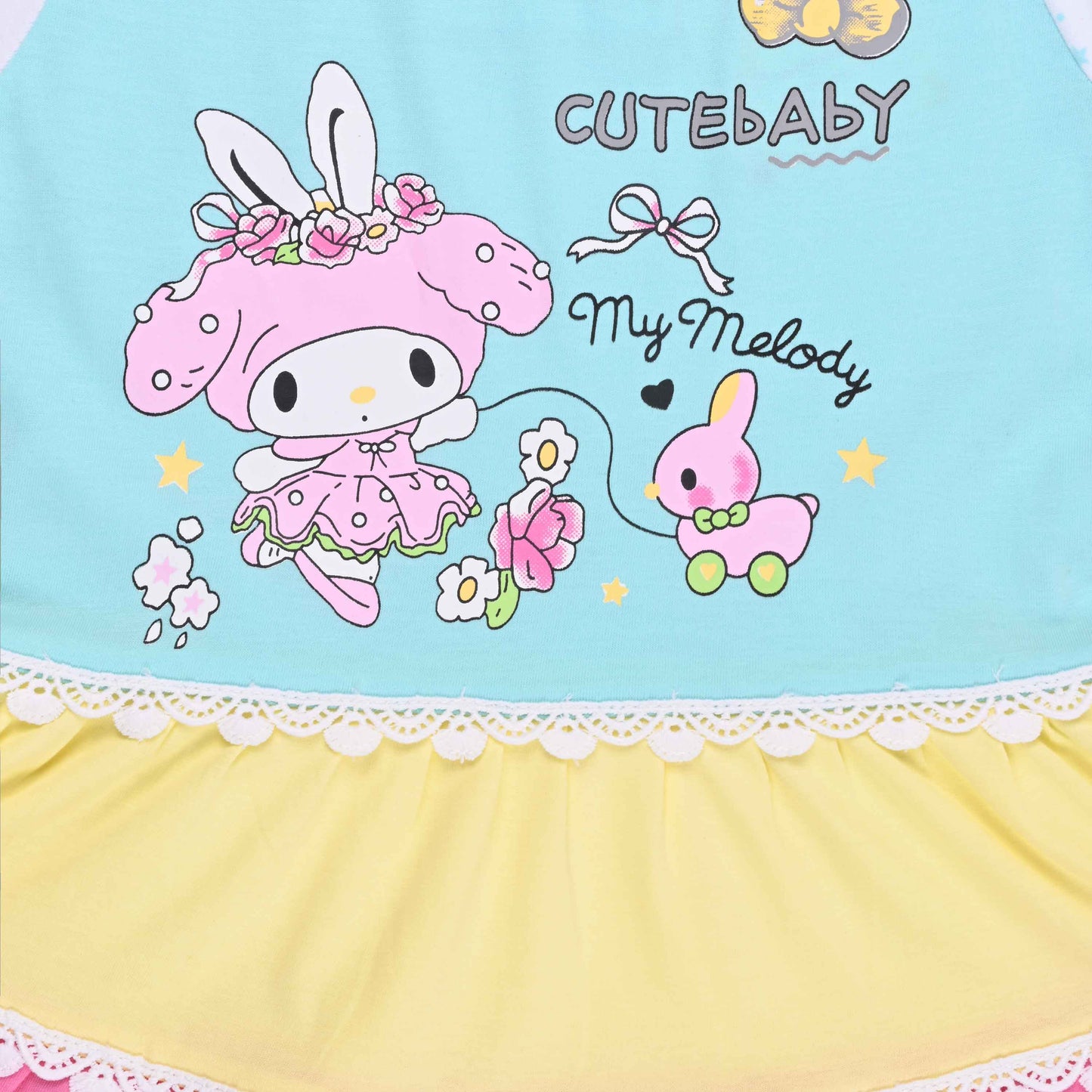 Girls Melody Printed Tiered Cotton Casual Dress