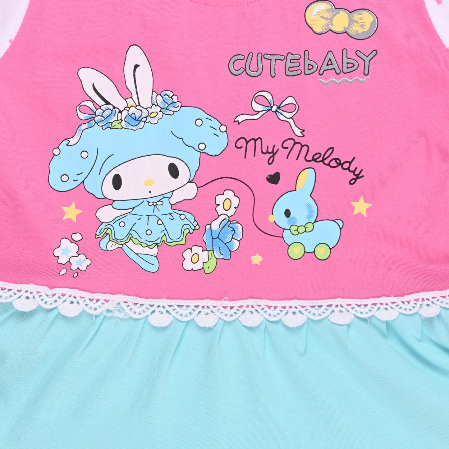 Girls Melody Printed Tiered Cotton Casual Dress