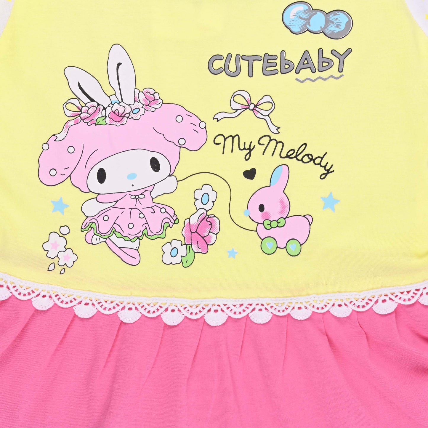 Girls Melody Printed Tiered Cotton Casual Dress