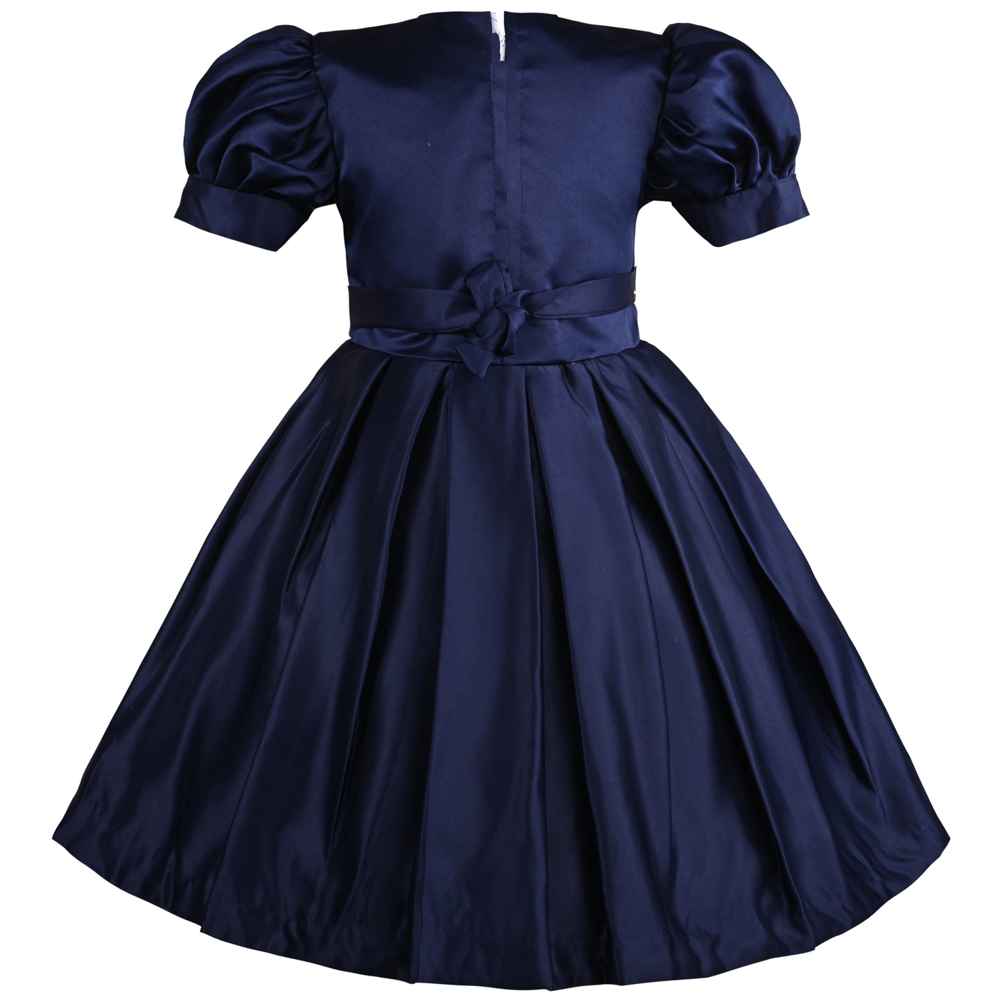 Girls Solid Fit and Flare Frock Dress
