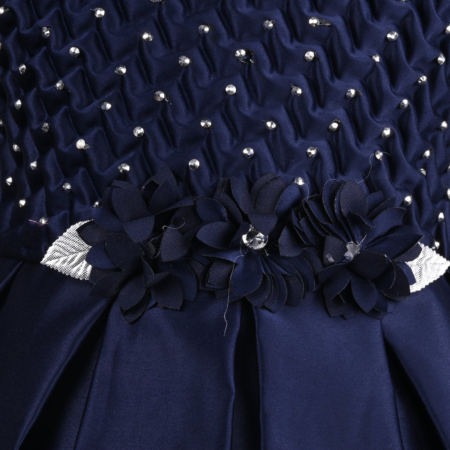 Girls Solid Fit and Flare Frock Dress