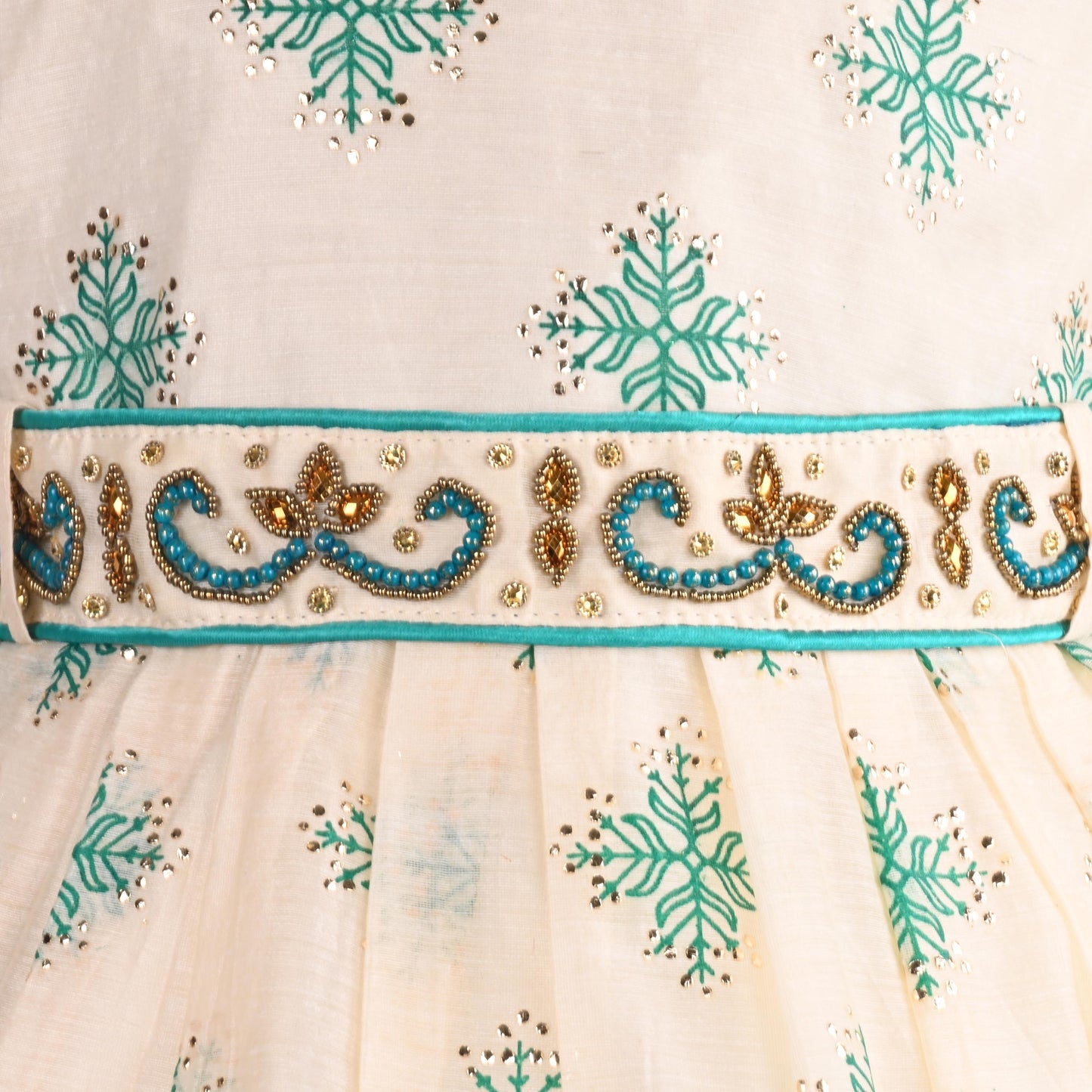 Buy Premium Onam Dress for Baby Girl Online | Girls Kasavu Frocks