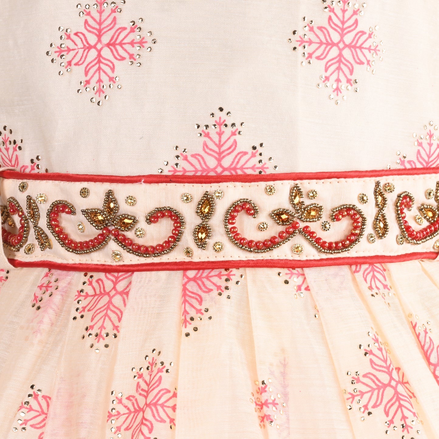 Buy Premium Onam Dress for Baby Girl Online | Girls Kasavu Frocks