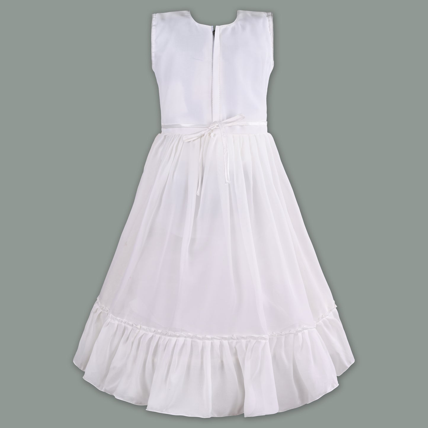 Girls Embellished Sequinned Chikankari Ethnic Dress