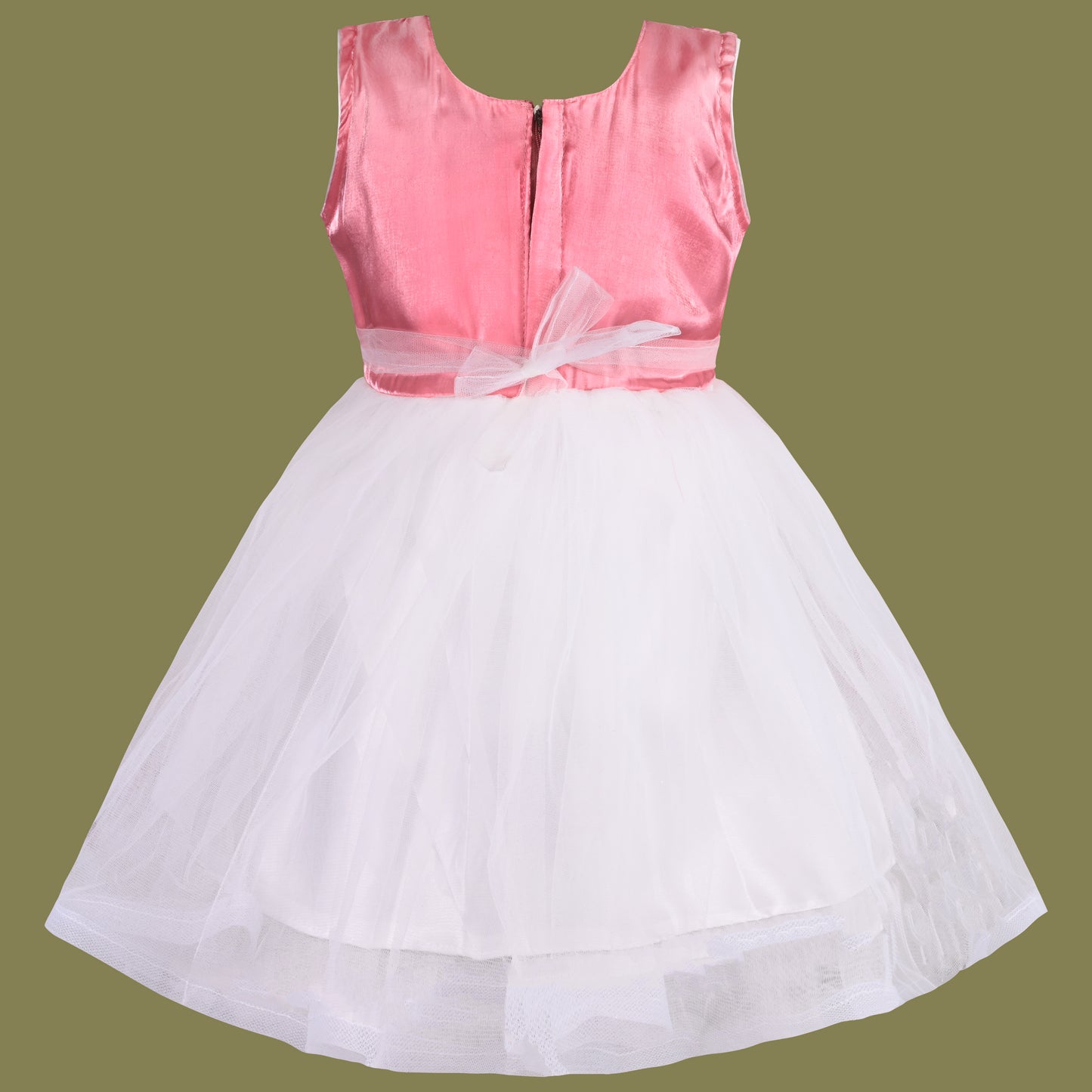 Girls Floral Pattern Sequinned Party Dress