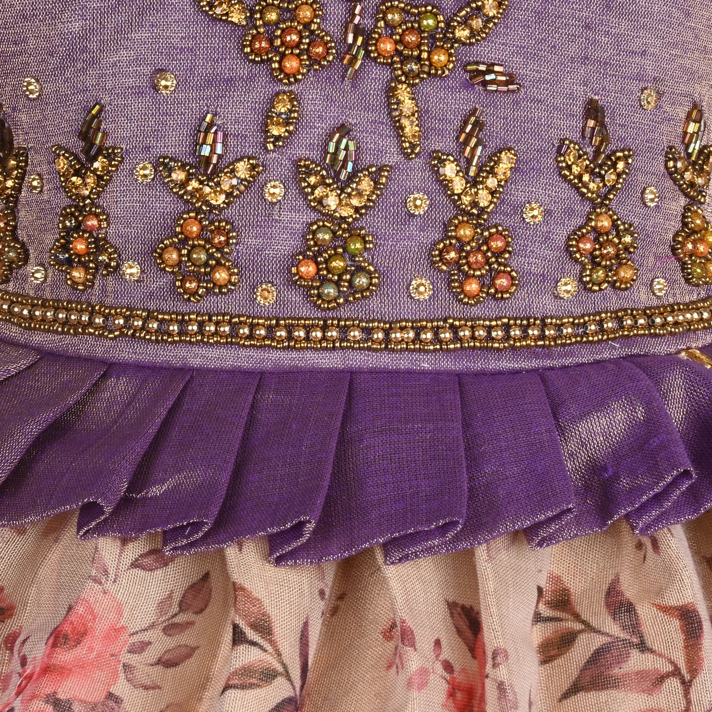 Girls Embroidered Art Silk Festive Frock Dress