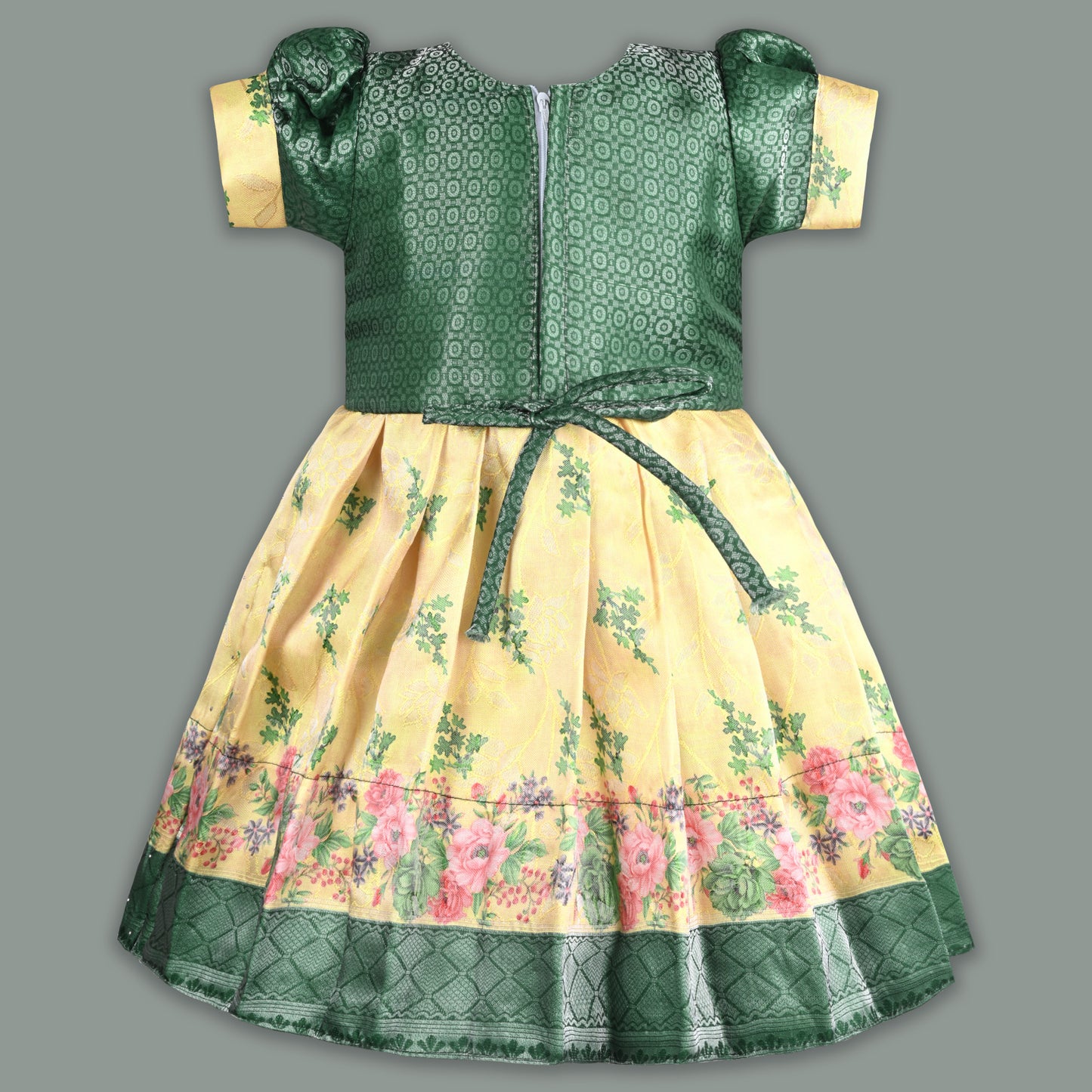 Girls Floral Embroidery Sequin Ethnic Dress