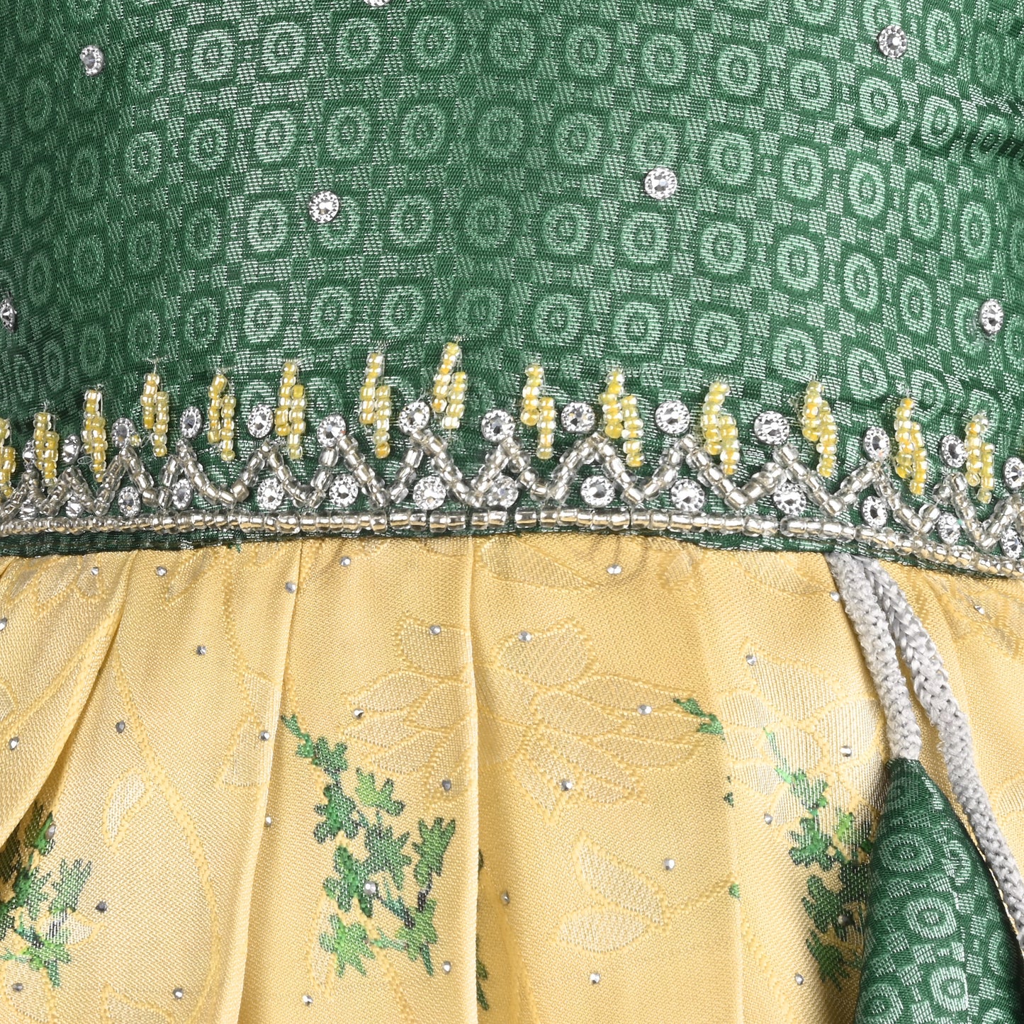 Girls Floral Embroidery Sequin Ethnic Dress
