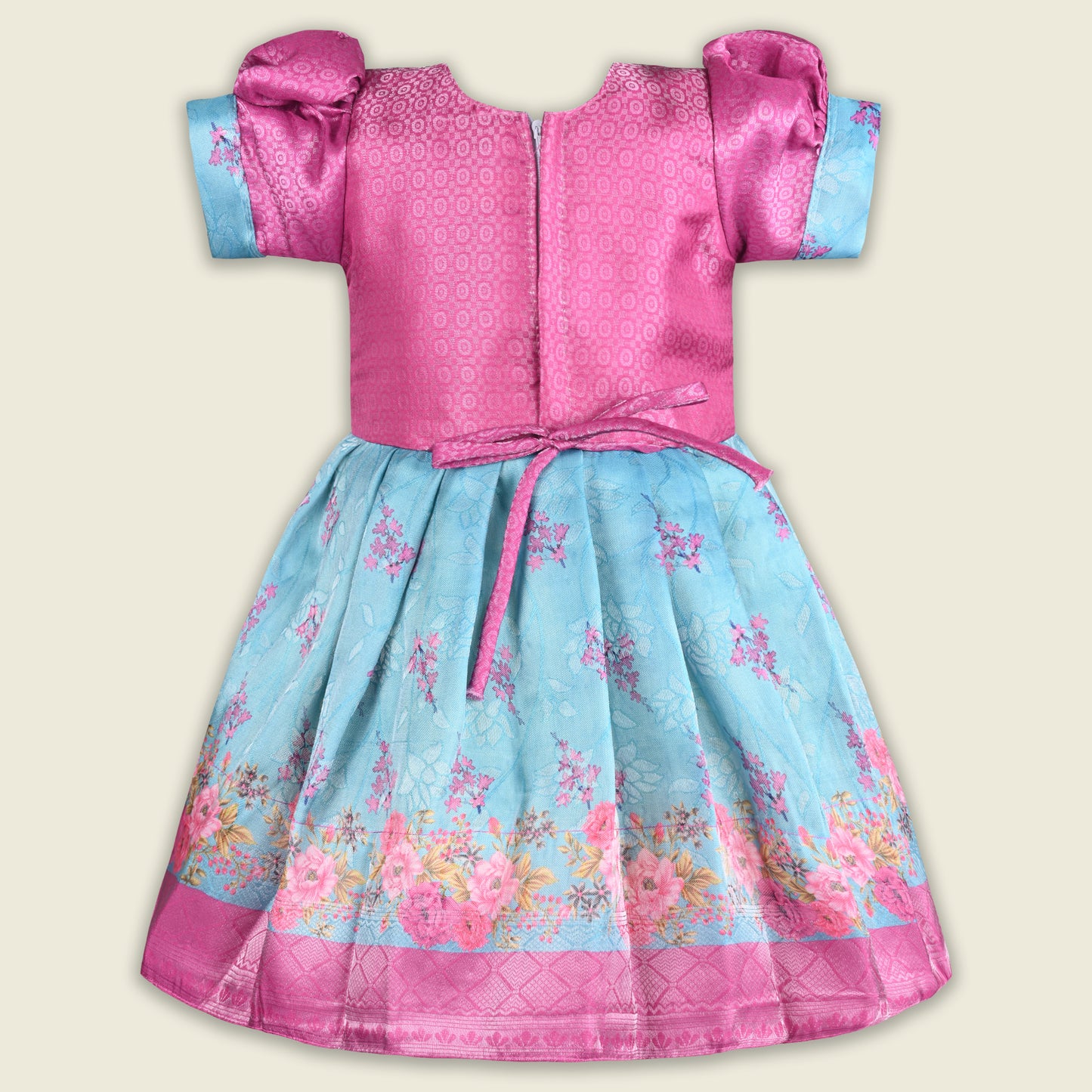 Girls Floral Embroidery Sequin Ethnic Dress