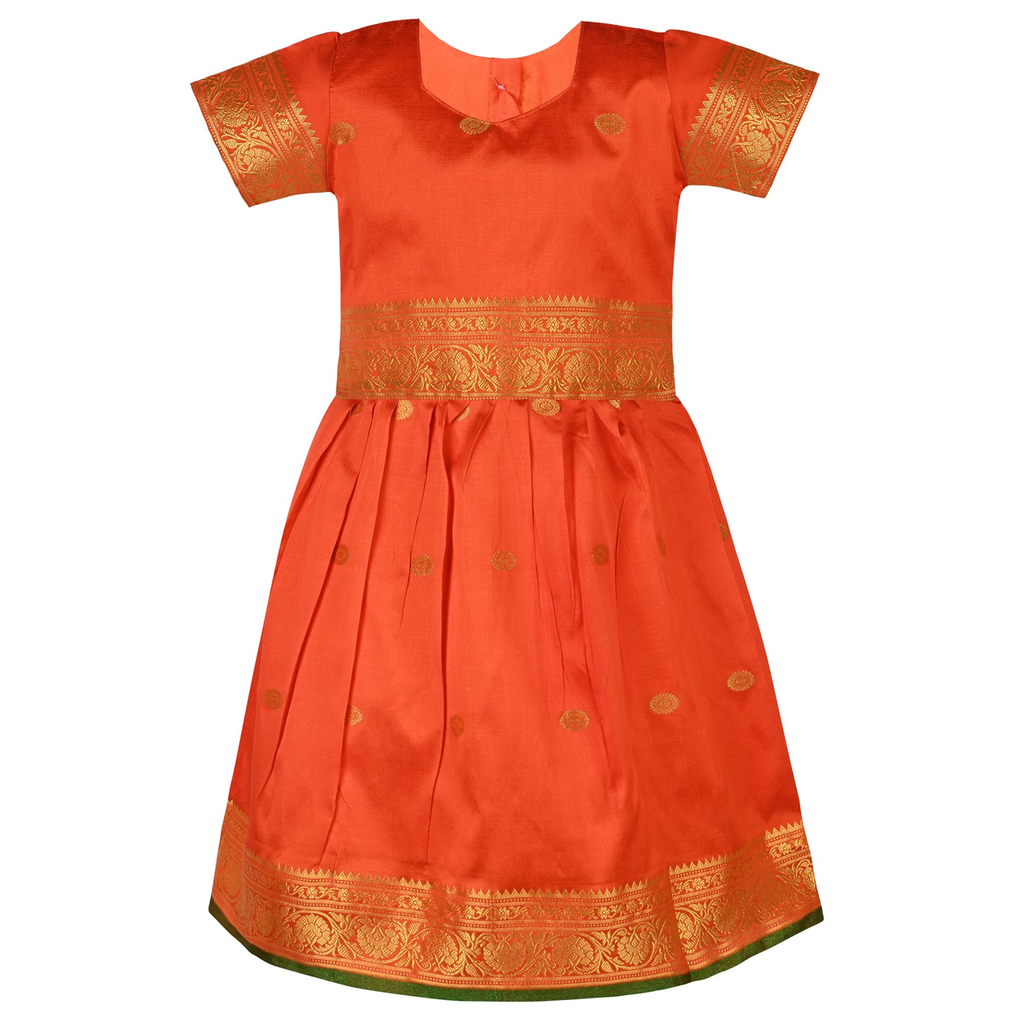 Buy Premium Baby Girls Ethnic Silk Pattu Pavadai Dress