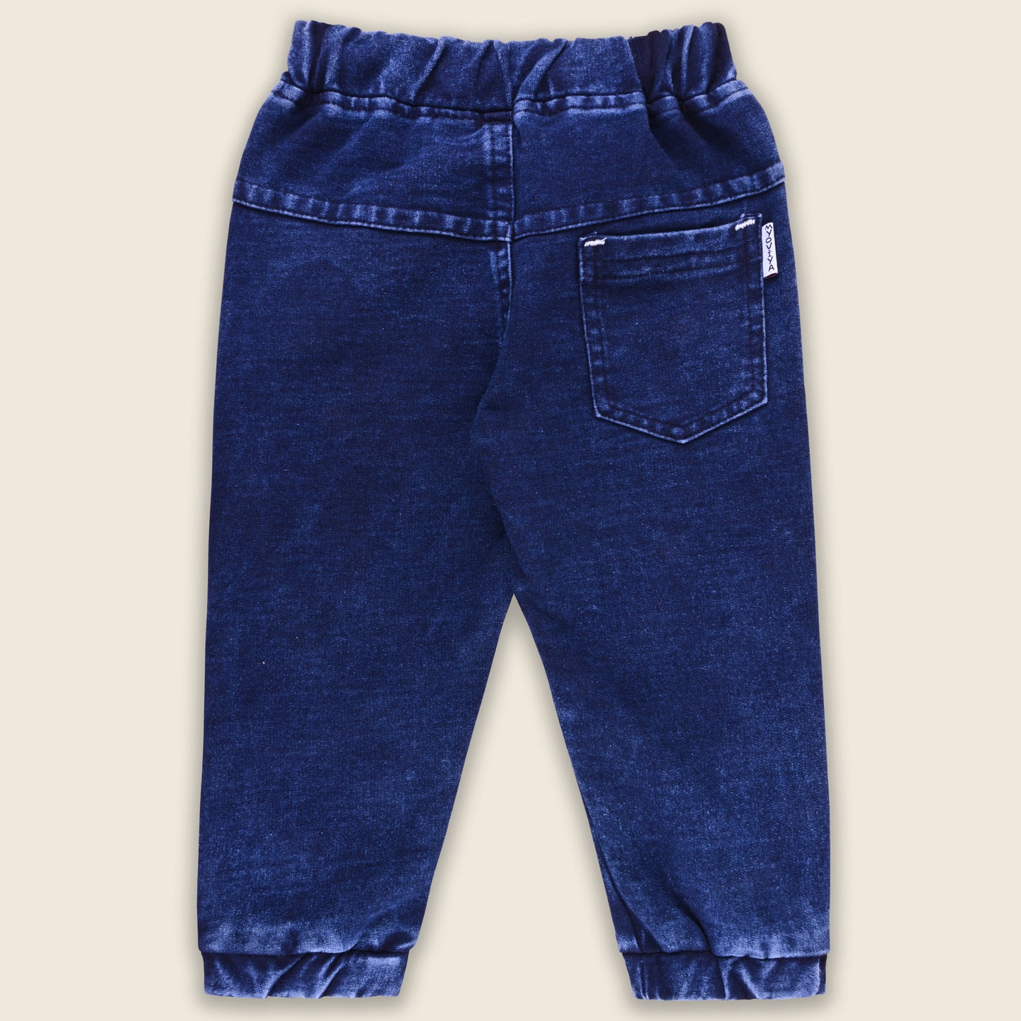 Boys Cartoon Embroidered Elastic Jeans