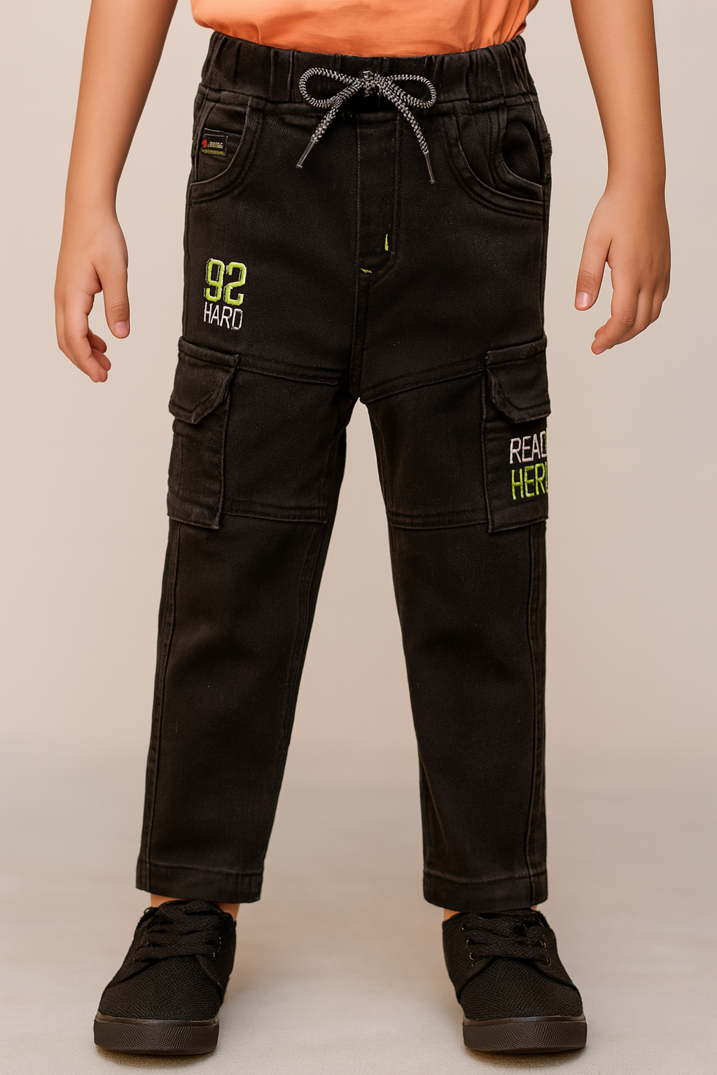 Boys Cotton Elastic Casual Trouser
