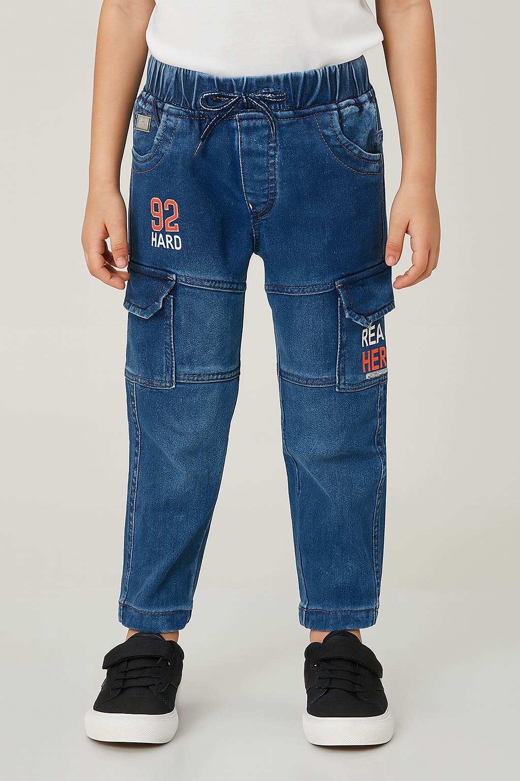 Boys Cotton Elastic Casual Trouser