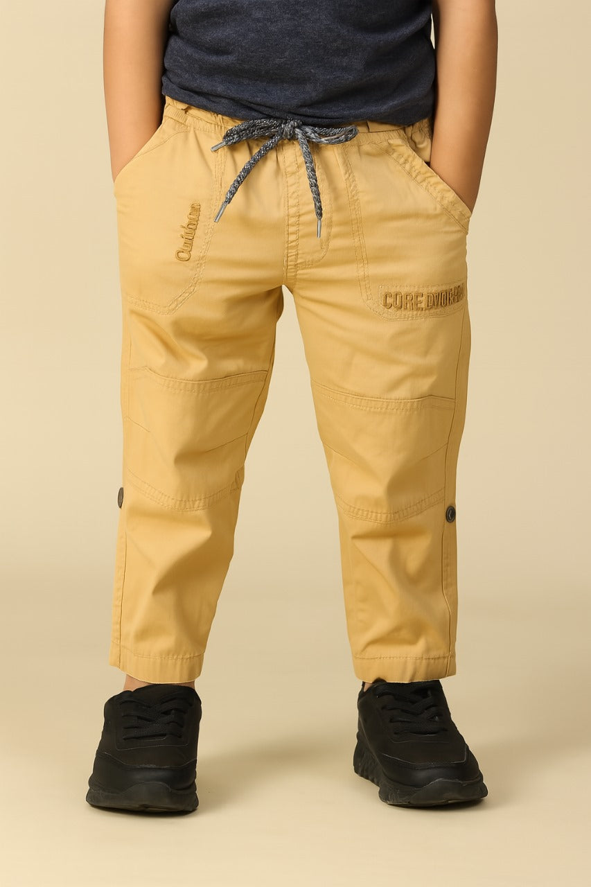 Boys Cotton Elastic Waist Casual Trouser