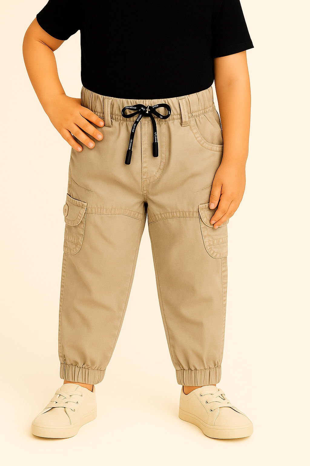 Boys Cargo Cotton Elastic Trouser