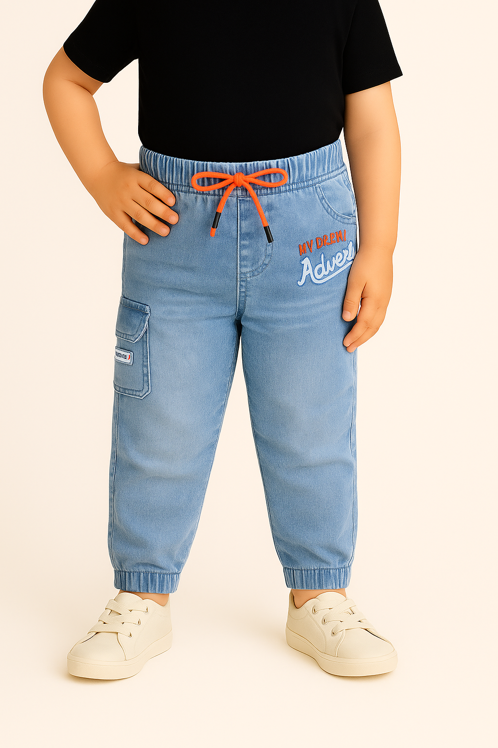 Boys Printed Regular Fit Casual Jeans