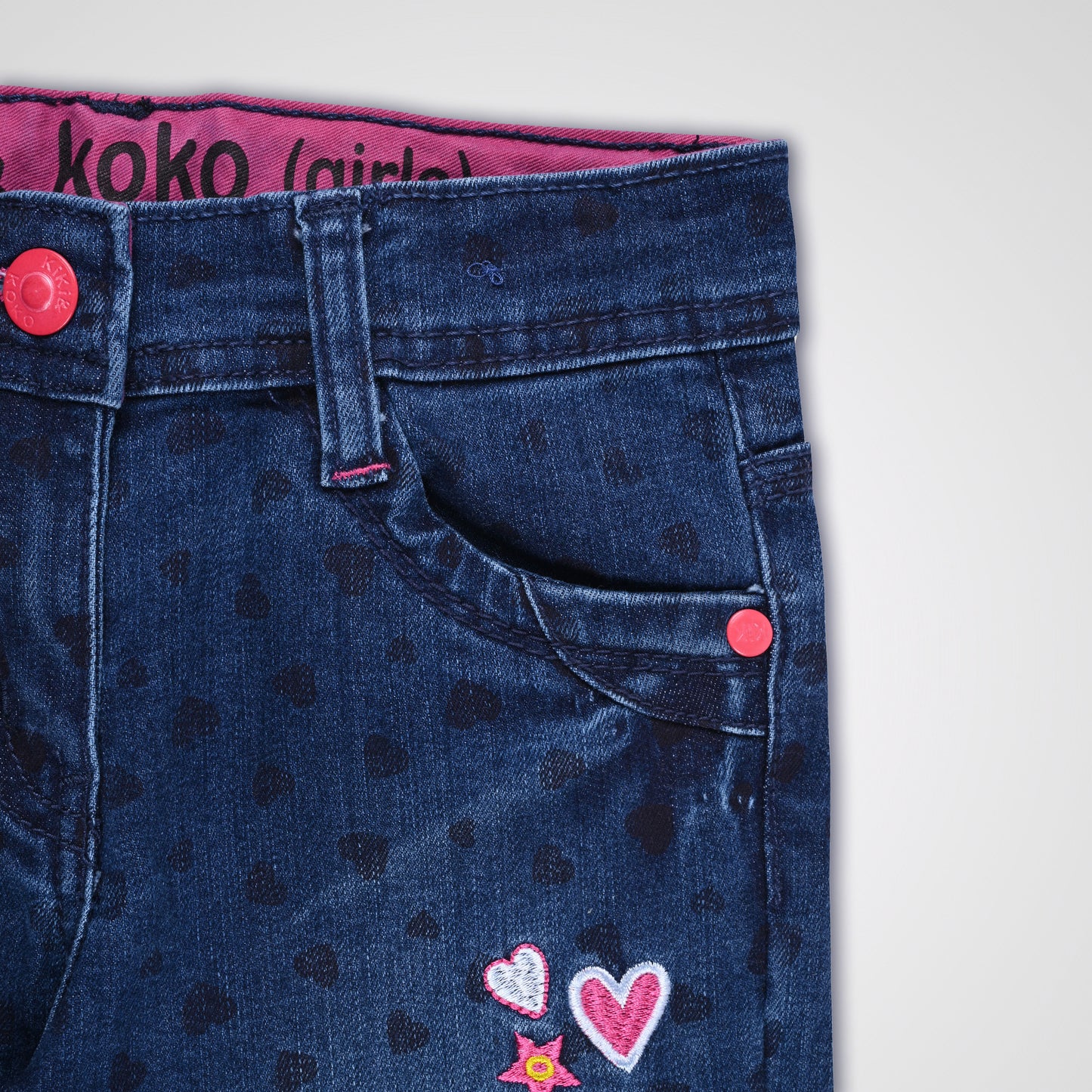 Girls 3/4th Embroidered Jeans