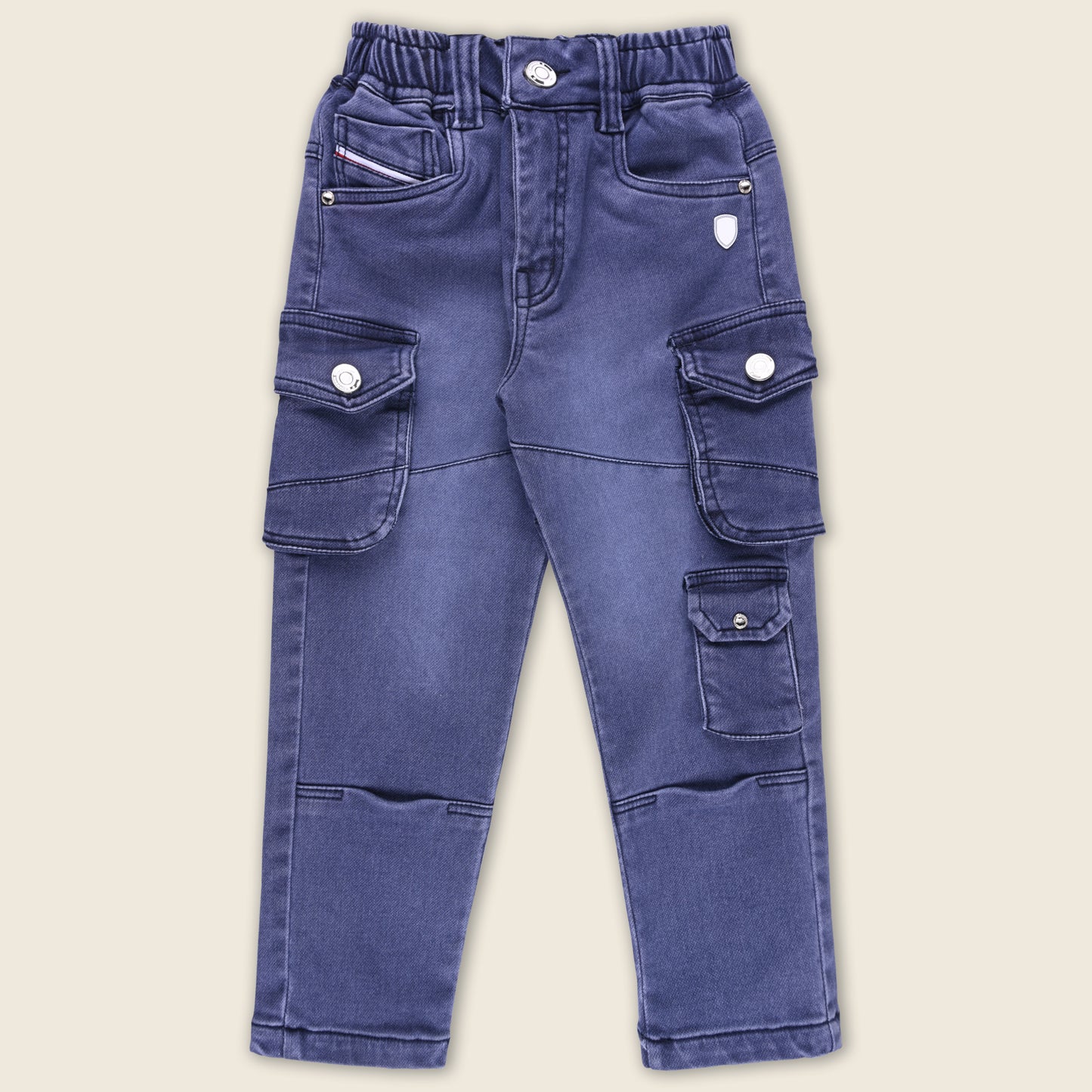 Boys Stylish Denim Cargo Trousers