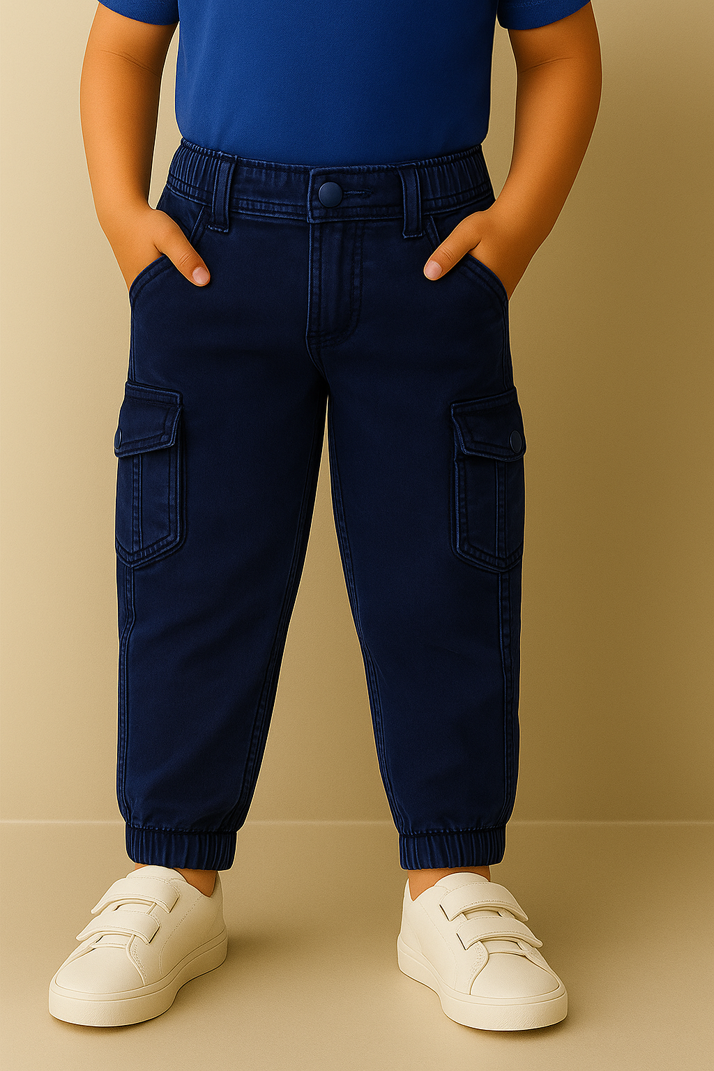 Boys Cotton Elastic Casual Trouser