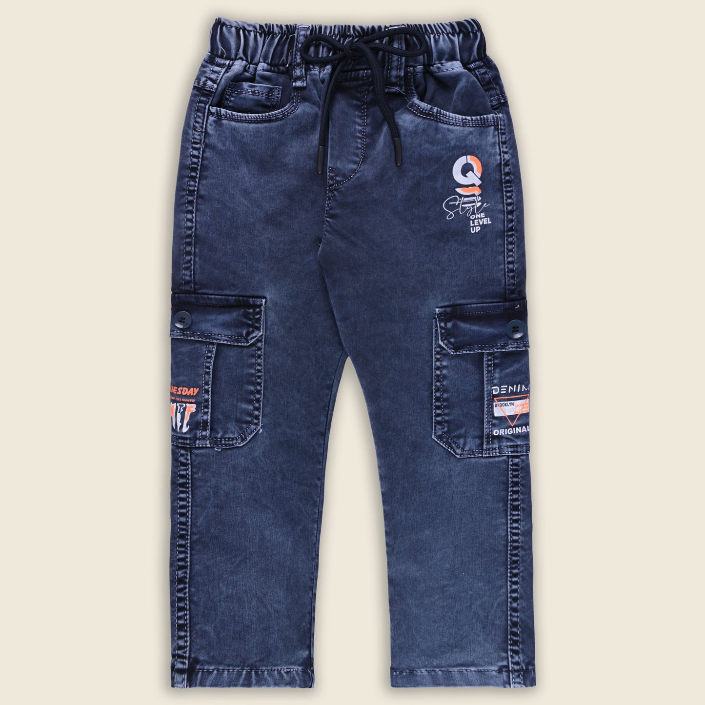 Buy Premium Baby Boys Stylish Cargo Denim Jeans Online
