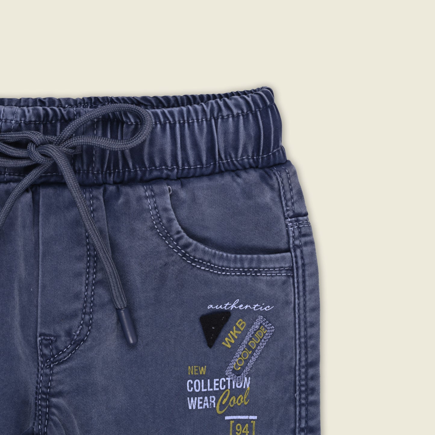 Boys Denim Cargo Jogger Jeans with Side Pockets