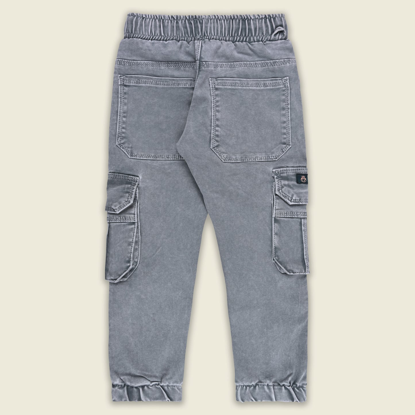 Boys Denim Cargo Jogger Jeans with Side Pockets