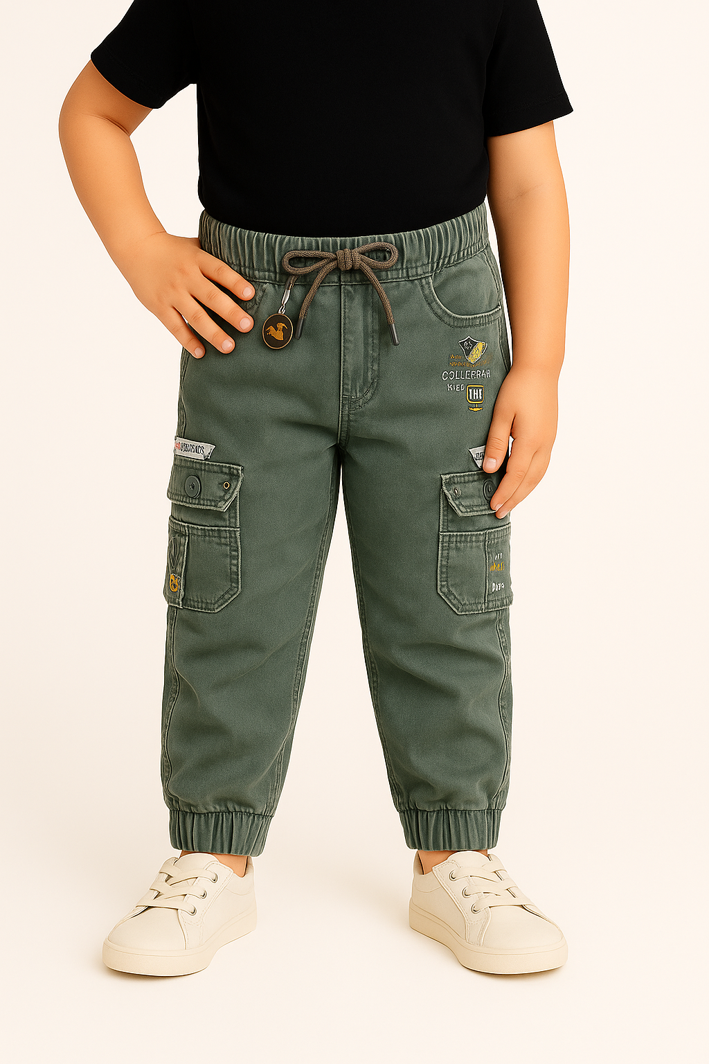 Boys Denim Printed Jogger Fit Jeans