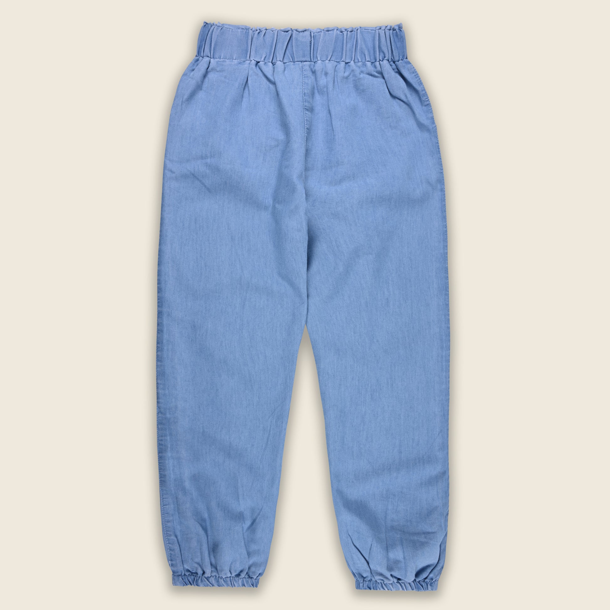 Girls High Waist Denim Joggers
