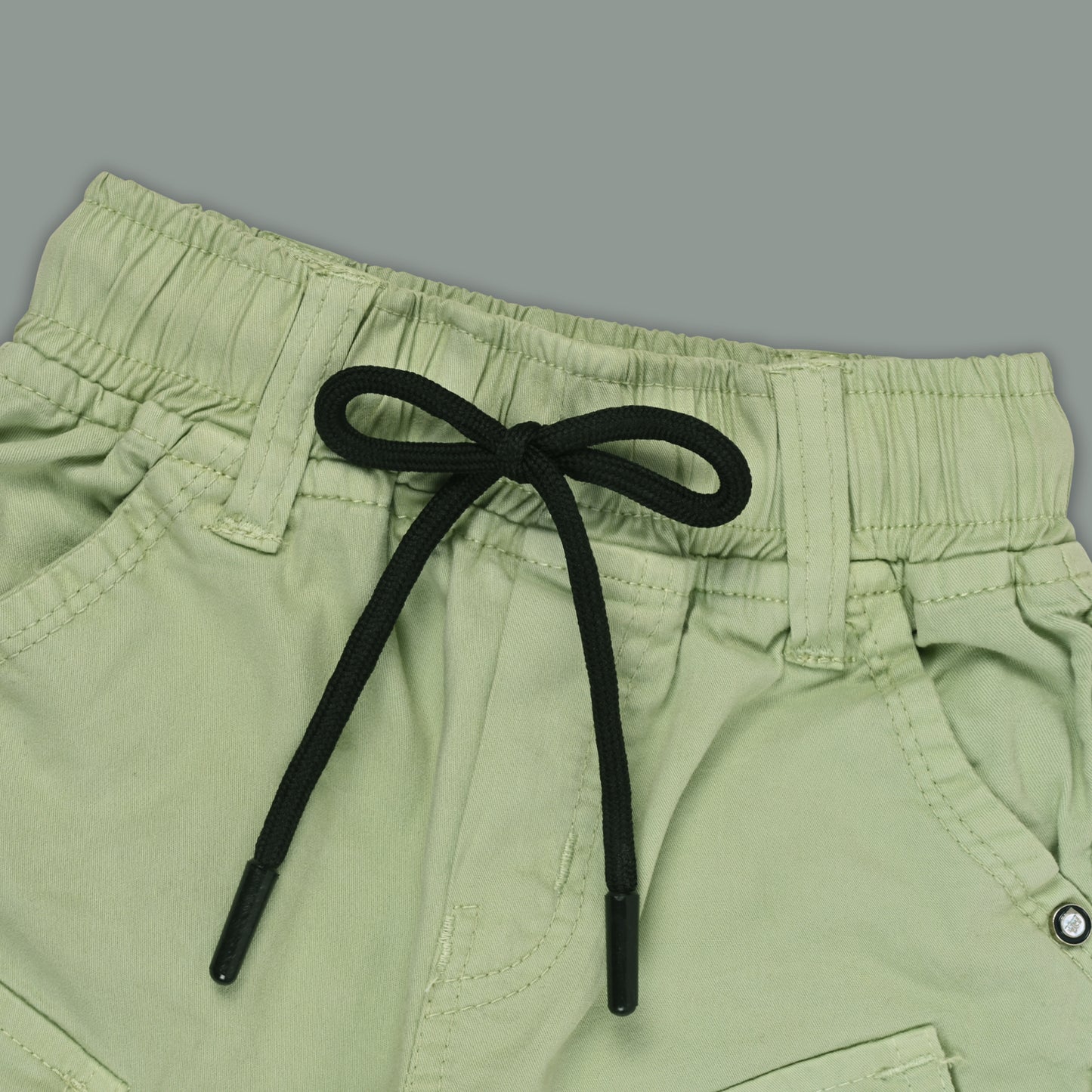 Boys Cotton Denim Cargo Joggers – Printed Pants