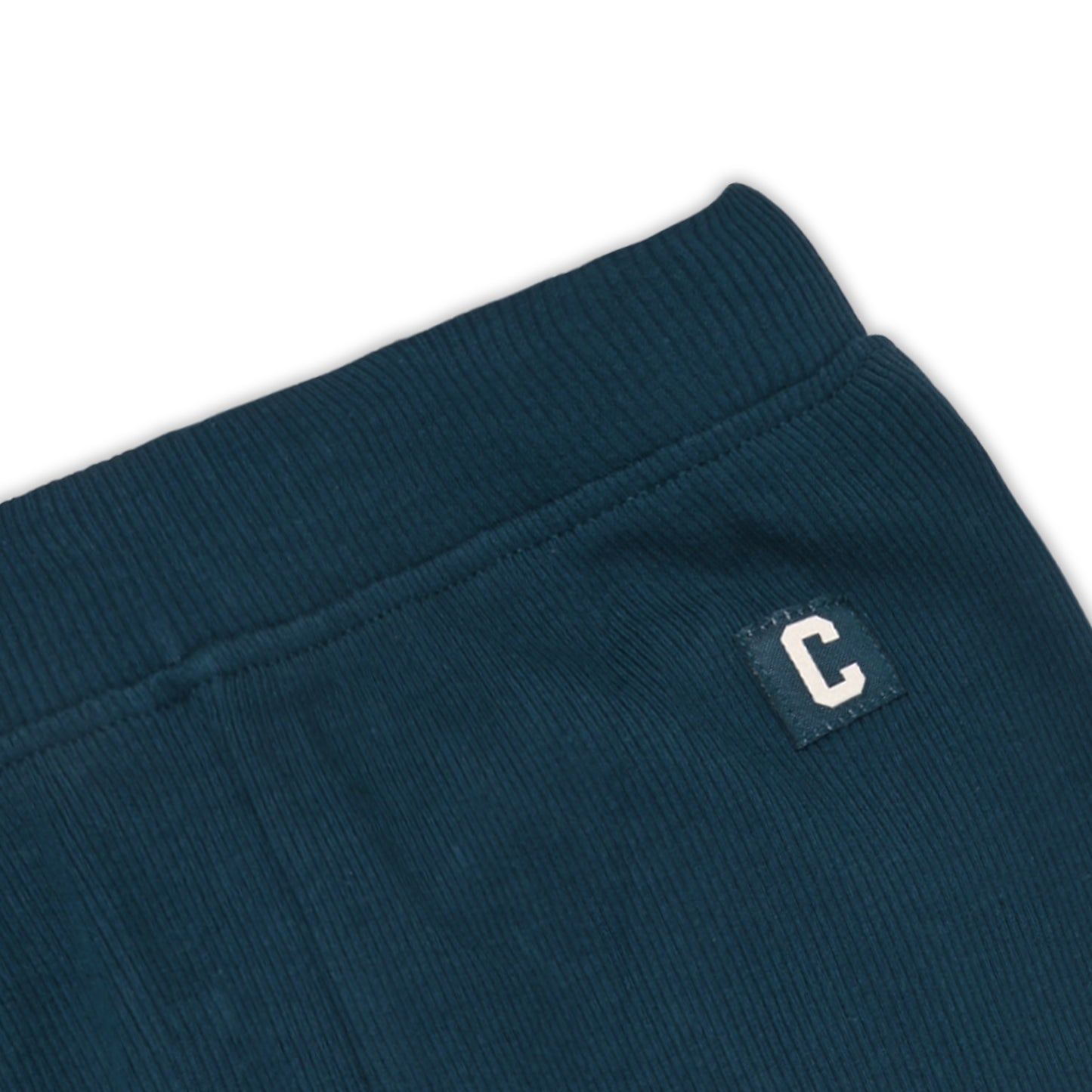 Kids Solid Ribbed Cotton Leggings – Teal Blue | Soft & Stretchable Everyday Wear