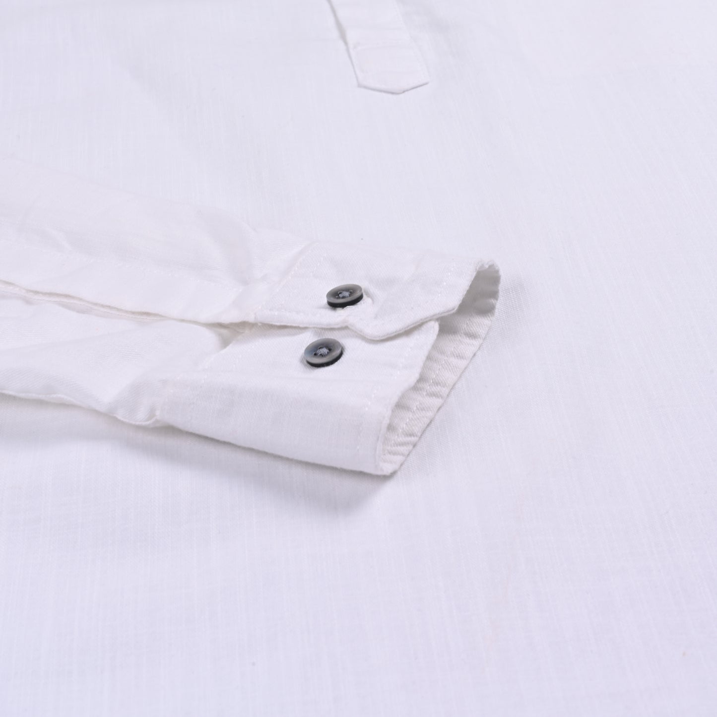 Men’s Solid Cotton Kurta Shirt – Mandarin Collar, Full Sleeves