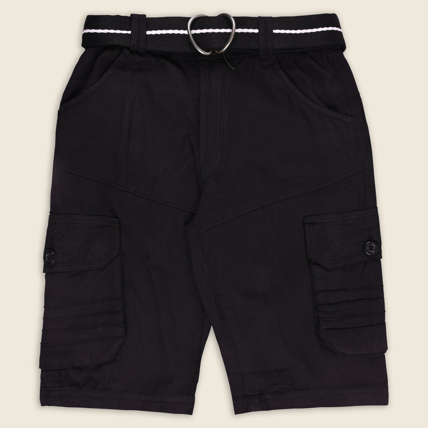 Boys Cargo Shorts With Waist Belt