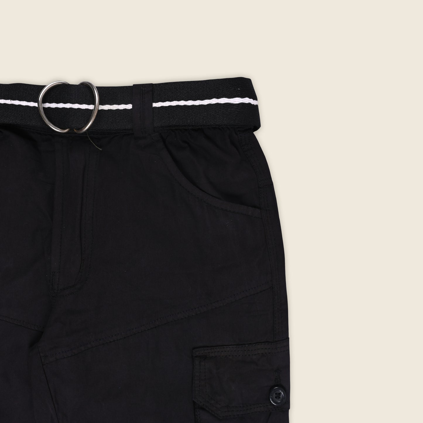 Boys Cargo Shorts With Waist Belt
