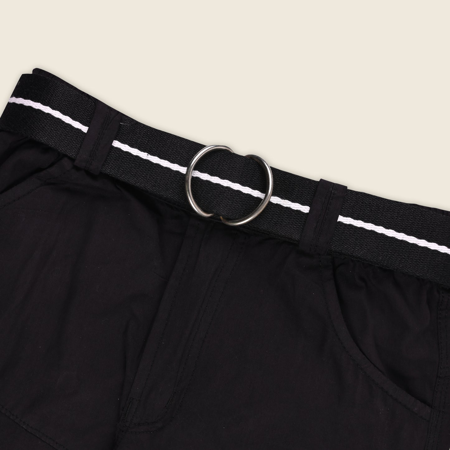 Boys Cargo Shorts With Waist Belt