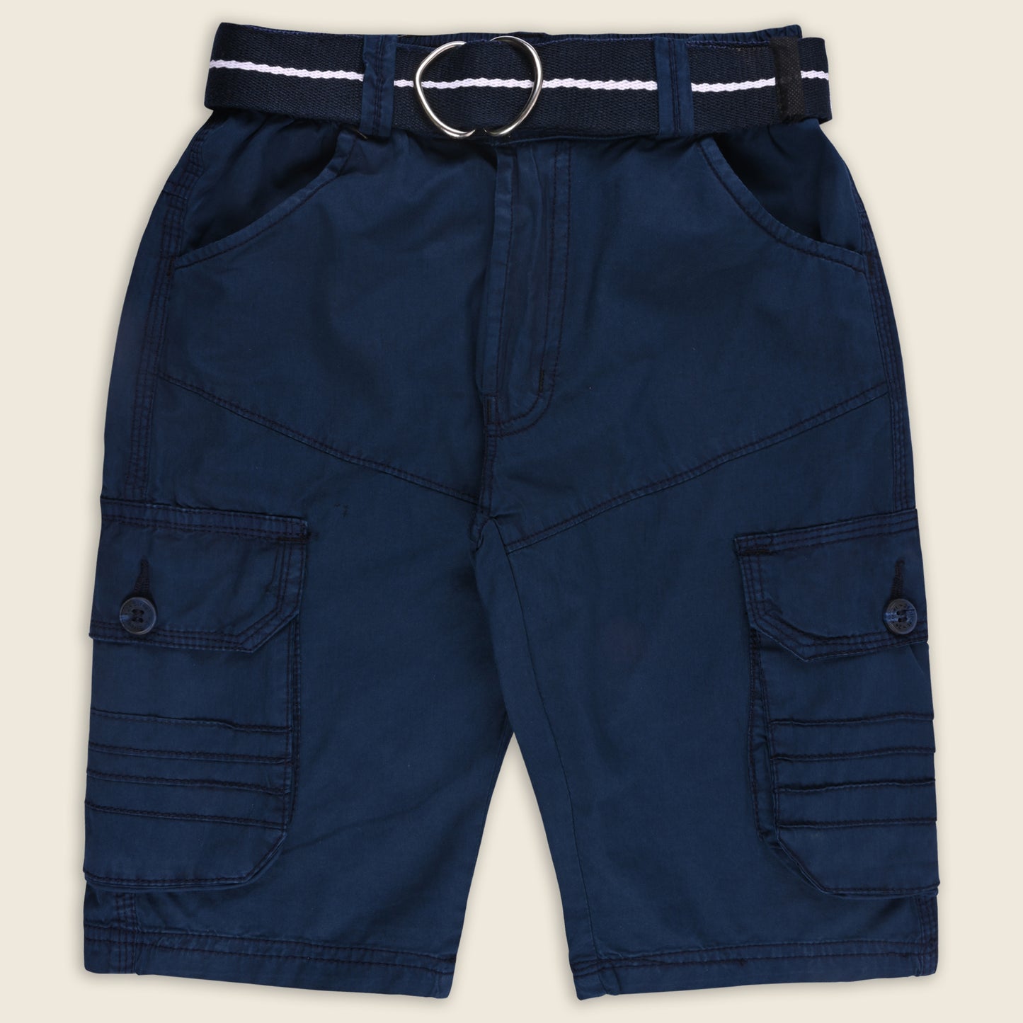 Boys Cargo Shorts With Waist Belt