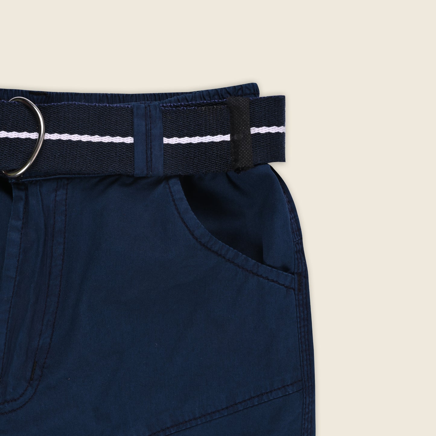 Boys Cargo Shorts With Waist Belt