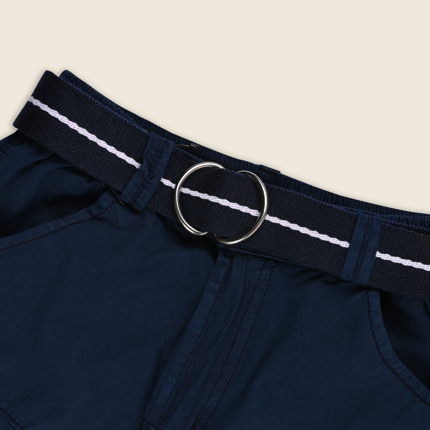 Boys Cargo Shorts With Waist Belt