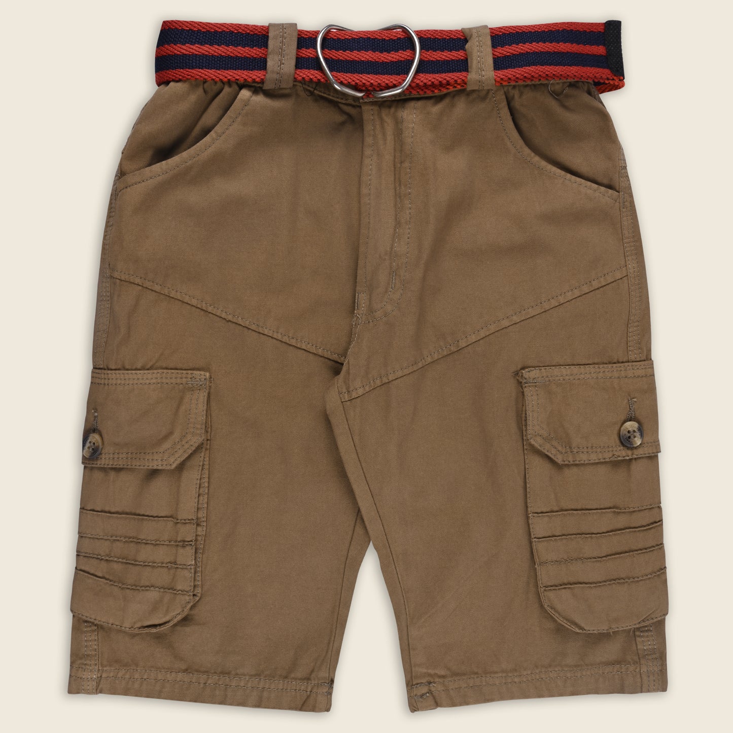 Boys Cargo Shorts With Waist Belt